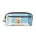 Produktbild Bleistift Halter, bennigiry Hund Wash Hintergrund PU Leder Bleistift Fall groß Kapazität Schule Pen Pouch Dual Verwendung Pen Tasche Make-up Tasche für Studenten oder Frauen