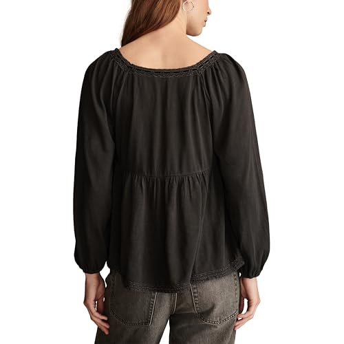 Lucky Brand Women's Lace Paneled OTT Tunic Tee2