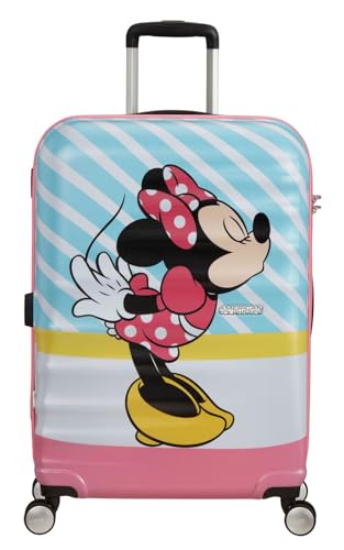 American Tourister Wavebreaker Disney - Spinner M, Kindergepäck, 67 cm, 64 L, Mehrfarbig (Minnie Pink Kiss)