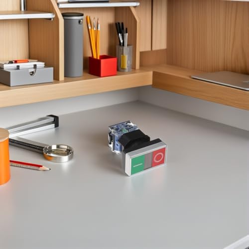 Interruptor pulsador dual rectangular de control manual empotrado NA NC comercial 7
