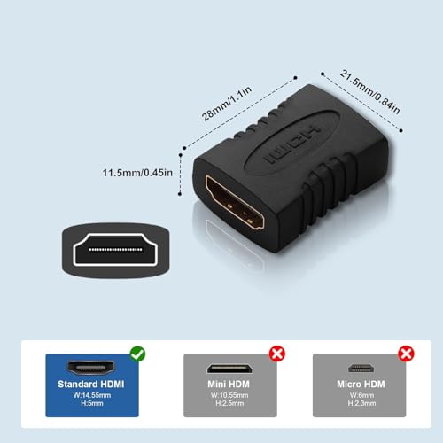 ノーブランド HDMI中継アダプター メス-メス