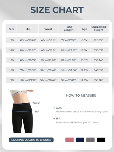 Patgoal Girls Athletic Leggings With Pockets Yoga Workout Active Leggings Pants For Teen Girls thumb #5