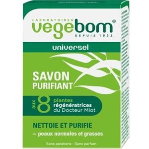 VEGEBOM Savon purifiant aux 8 plantes - Pain de 100 g Cover