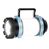 Homealexa Handheld LED Camping Lantern Rechargeable Super Bright Camping Lamp 4400 mAh Dimmable Torch with Warning Light Suitable for Camping, Fishing, Hiking, Emergency (Blue)