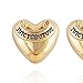 Juicy Couture Goldtone Signature Logo Heart Stud Earrings