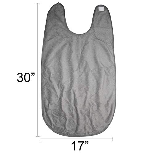 Rehabilitation Advantage Vinyl Clothing Protector Bib, Gray, Large