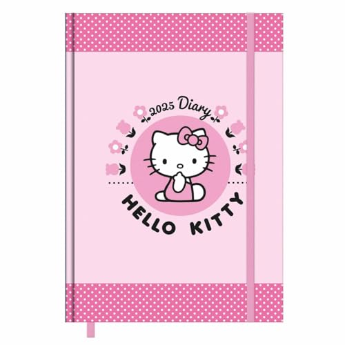 HELLO KITTY - Agenda 2025 A5 – DTP encantador com gráficos icónicos de gatos, páginas mensais e semanais para uma programação diária elegante, notas criativas e planeamento personalizado