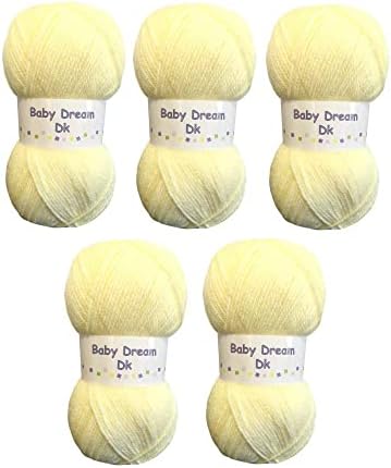 5 x 100g Baby Dream DK Baby Wool (5 x 100g Peach)