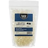 Herb Affair Clear Empty Gelatin Capsules Size 1-1000 Count - Holds 300-600mg - Great for Dogs and Kids Medication - Works with Most Capsule Fillers