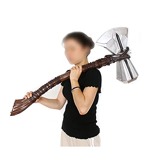Kanny Avengers 1:1 Thor Stormbreaker Axe, Mjolnir Hammer, Metal+Resin Props Replica.Cosplay Hammer Axeï¼41inï¼ Stormbreaker Roleplay Item