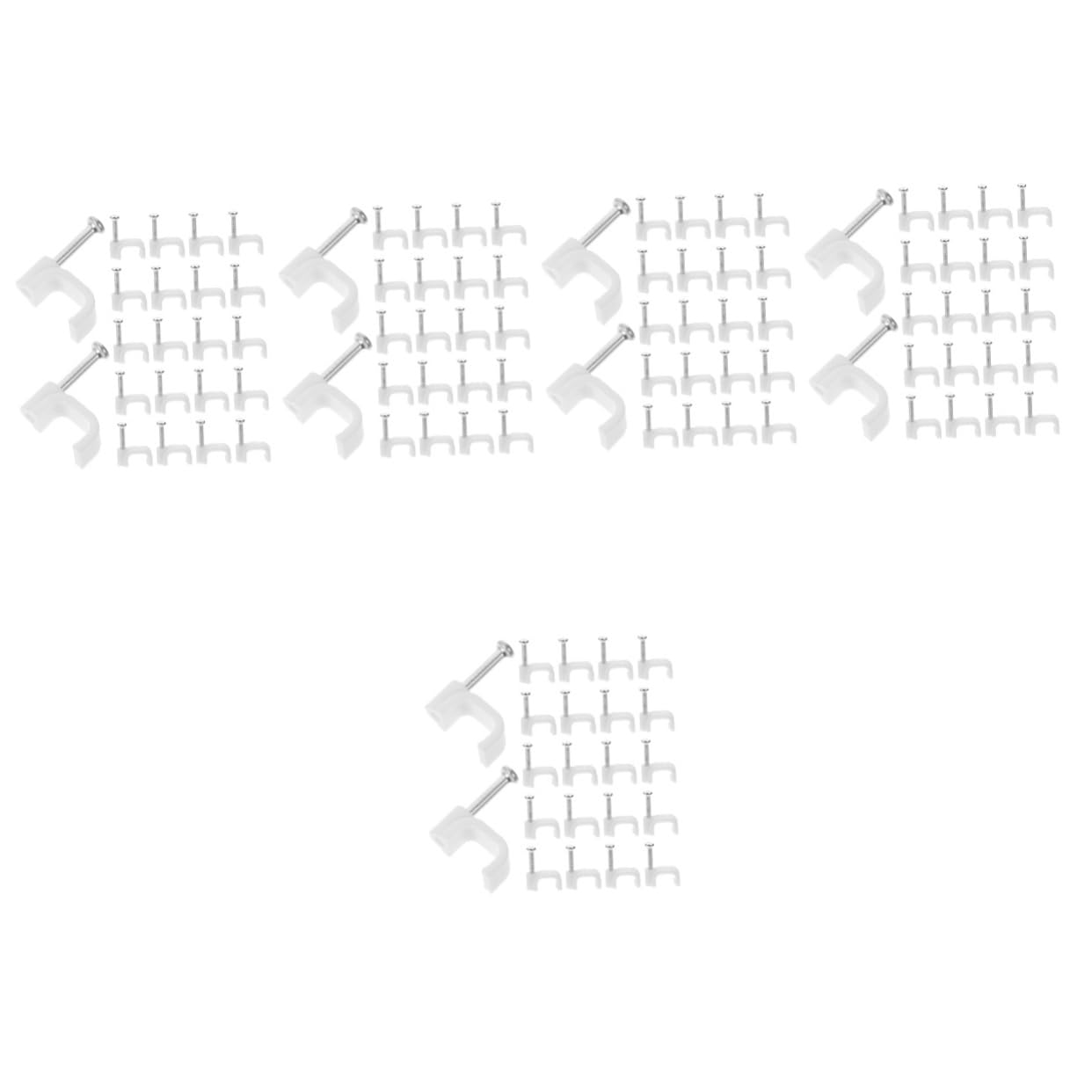 Hemobllo 1500piezas Clips De Cable De Pared Sujetacables De Clavo Para Organización De Cables Instalación Rápida y Sencilla Para Hogar Industria