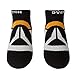 JINX Overwatch Logo Embroidered Athletic Ankle Socks, Black, 3 Pair