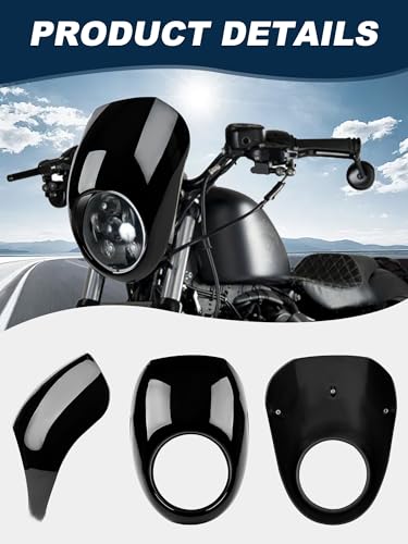 image for AILMOTO Motorcycle Front Fairing Headlight Front Cowl Compatible for H