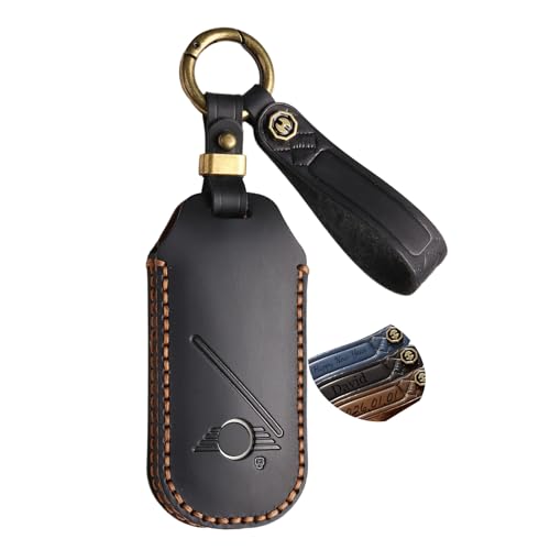 Étui de clé Mini Cooper en cuir noir pour F65 F66 F67 J01 Countryman U25