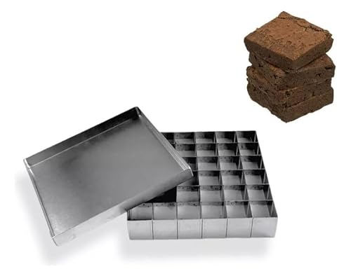 Forma De Brownie 31x31x3 E Cortador 6x6 C/25 Cavidades Inox
