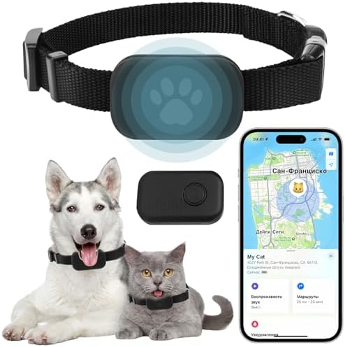Collare GPS per Gatto, Localizzatore Senza Abbonamento, Tracciame...