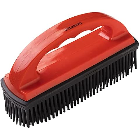 VITAZOO Rubber Brush For Removing Dog, Cat Pet Hair From Carpet and Upholstery, Perfect For Cleaning Hardwood Floor & Vinyl Cover