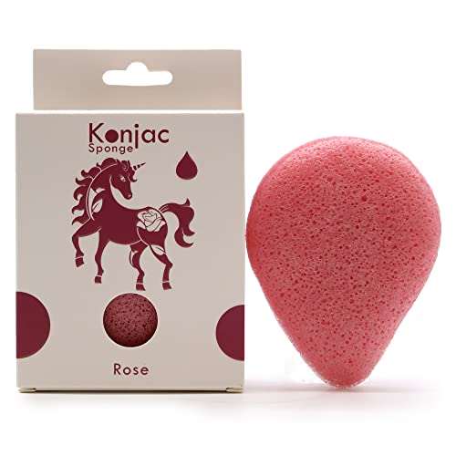Image of Sponge with Turmeric & Rose Essence - Anti-Aging, Anti-Wrinkle Natural Exfoliating Facial Sponge for Deep Cleansing and Glowing Skin – 100% Biodegradable, pH Balanced, Eco-Friendly Face Sponge
