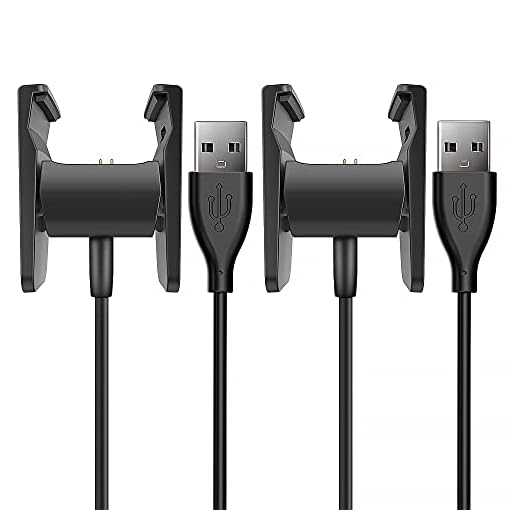 TUSITA [2-Stycken] Laddarkabel Kompatibel med Fitbit Charge 2 - USB Ersättning Laddningskabel 3,3 fot 100cm - Hjärtfrekvens + Tillbehör för Träningsaktivitetsspårare