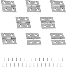 8 Pcs Stainless Steel Folding Hinges 0.98 Inch Cabinet Hinges, Rustproof Small Door Hinges, Reinforced Design for Cabinets, Foldable Tables, Toolboxes, Outdoor Furniture