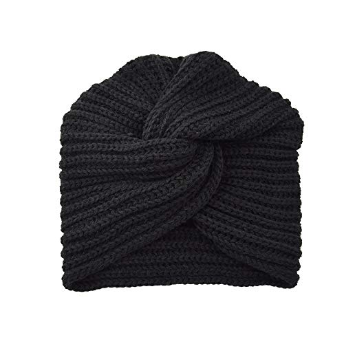 Touca feminina quente no outono e inverno gorro de tricô pulôver, Bege, Tamanho �nica
