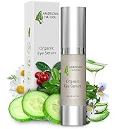 American Natural Blend Organic Eye Serum For Bags Under Eyes - Dark Eye Circle Remover with Eyebr...