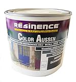 Resinence 250ml, Color Aussen Amsel-Schwarz Seidenmatt, Aussenbereich