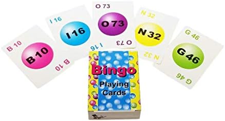 MR CHIPS Professional Plastic Coated Bingo Playing Cards - 75 Deck of Cards - Colorful