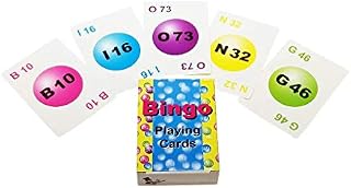 MR CHIPS Professional Plastic Coated Bingo Playing Cards - 75 Deck of Cards