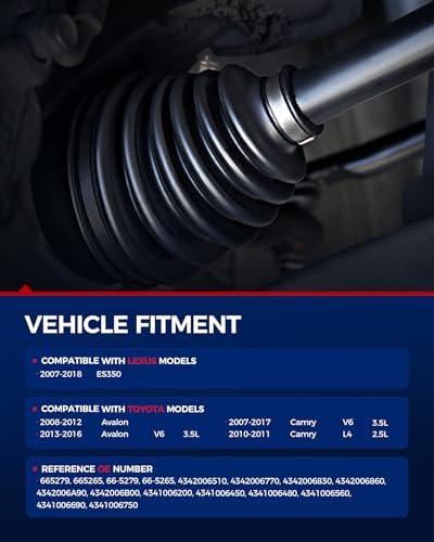 Image of KAX Front CV Axle Shaft Assembly 665265 665279 for Toyota & Lexus