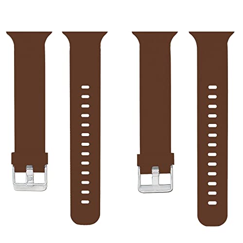 Image of ACM Watch Strap Slide 42mm 44mm 45mm 46mm 49mm Silicone Belt Compatible with Boat Wave Elevate Smartwatch Classic Casual Band Brown