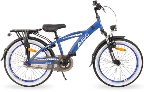 AMIGO Roady Fahrrad 20 Zoll - Kinderfahrrad für Jungen - Rücktrittbremse...
