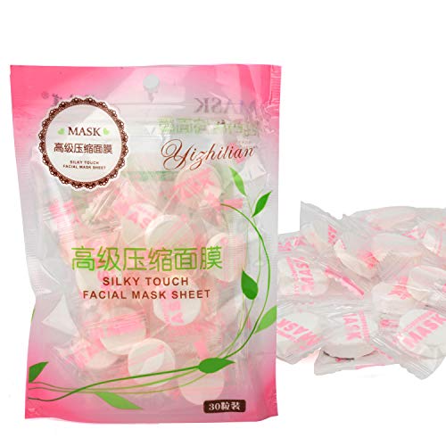 Cayanmydery 30Pcs Compressed Facial Mask Dry Sheet Mask Paper DIY Skin Care Natural Face Cotton Mask