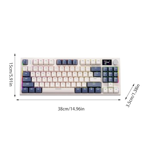 Clavier mécanique triple mode sans fil avec écran LCD interactif