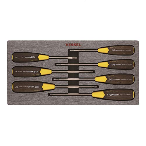Vessel Wood-Compo Non-Slip Torx Tamper-Proof Screwdriver 7Pc. Set No.3407Eva Made In Japan By Vessel #TOP29
