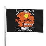 Double Sided Feel The Mountain Magic Flags 4x6 FT Outdoor Flag Patio Decor Patio Garden Flag Holiday Banner Party Banner 2 Brass Grommets