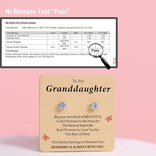 Limerencia G23 Titanium Screw Backs Earrings White Cubic Zirconia Studs 20G Hypoallergenic Piercing Post Studs First Holy Communion Gifts for Girls Sensitive Ears4