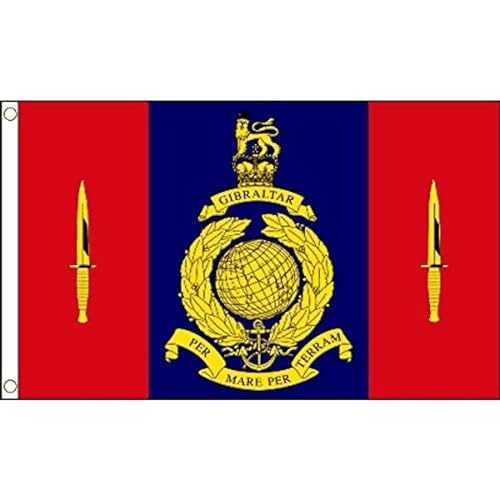 Az Flag Bandiera 45 Commando British Royal Marines Di Regno Unito 150X90Cm - Bandiera United Kingdom Army 90 X 150 Cm