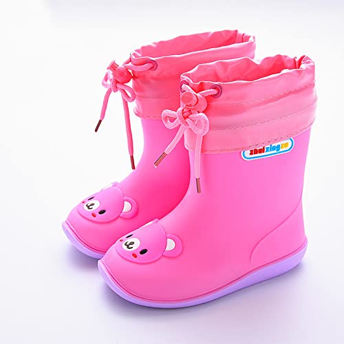 Toddler Kids Rain Boots for Girls Boys Waterproof Rainboots Easy-on Light Weight Rain Shoes Big Kids Rain Boots2
