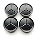 Produktbild Felgendeckel Mercedes Benz 4 x 64mm Nabendeckel Radnabenkappen Felgenkappen Nabenkappen Schwarz Wheel Caps