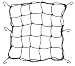 Powertye 15"x15" Mfg Cargo Net Made with Premium Latex Bungee Material, 3"x3" Mesh and Rubber-Tipped Super Strong Metal Hooks, Black