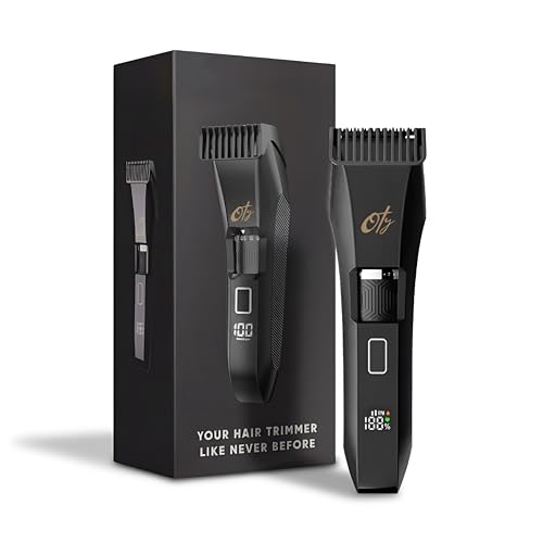 Oty Beard Trimmer for Men Adjustable - Waterproof Cordless Hair Clippers with 20-Length Dial, Stainless Steel Blades, LED Display & Travel Lock - Rechargeable Grooming Kit – Ideal Gift for Me
