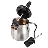 WEQUALITY 32oz Basting Pot with 2 Replaceable Basting Brush Set，Grill BBQ Accessories，Grilling...