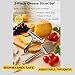 Cheese Slicer & Cheese Cutter - Adjustable Stainless Steel Wire Cheese Cutter with 1 Extra Wires - Cheese Shaver for Mozzarella, Cheddar, Gruyere - Cheese Slicer with Wire (Silver)