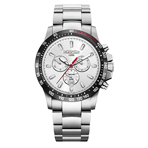 Montre Roamer Rimini 861837 chronographe homme en acier élégant