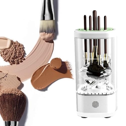 Electric Makeup Brush Cleaner, Multi-Functional Cosmetic Brush Cleaner, Portable Automatic Makeup Brush Cleaning Solution With Dryer-Holder,Type-C,Charger, Beauty Gift for Women