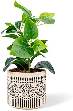 Chonsun Ceramic Planter 6 Inch Plant Pots Indoor Oudoor Planter Flower Pots Succulent Plant Pots Ceramic Mid-Century Planter