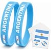 Soccer Fan Gear Set, 2 Silicone Wristbands & 10 Waterproof Flag Temporary Tattoos, Soccer Accessories for Game Day, Watch Party, Sports Fans