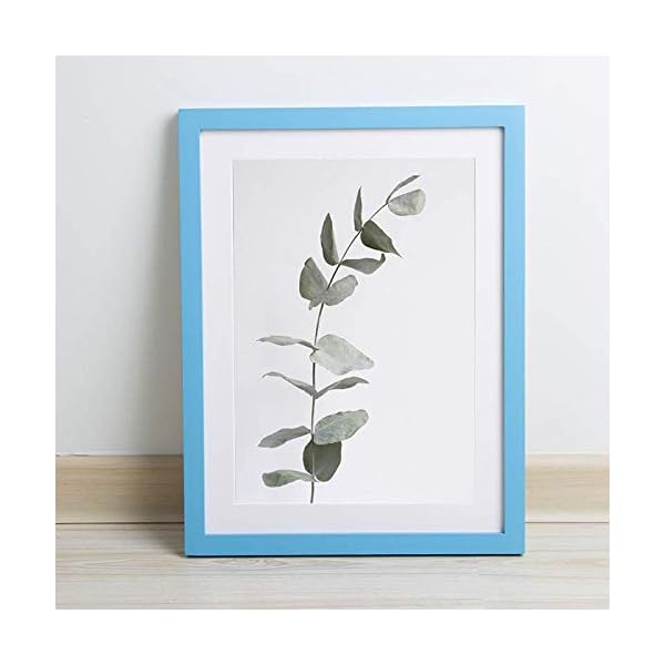 Kuinmpiond Bilderrahmen Fotorahmen Wechselrahmen Massivholz A4 Wand 21 × 29,7cm Blau
