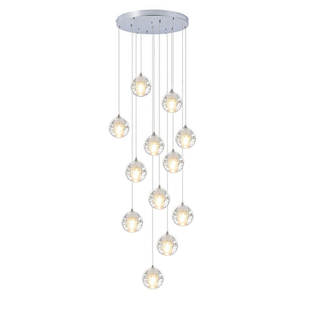 Luminaire grand plafond suspendu cristal pour éclairer une grande entrée